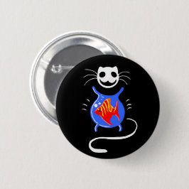 Ghost Kitty Cat Ronde Button 5,7 Cm