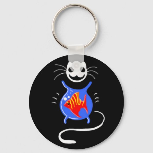 Ghost Kitty Cat Sleutelhanger (Voorkant)