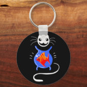 Ghost Kitty Cat Sleutelhanger (Voorkant)