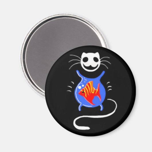 Ghost Kitty-kattenmagneet Magneet (Voorkant / Achterkant)