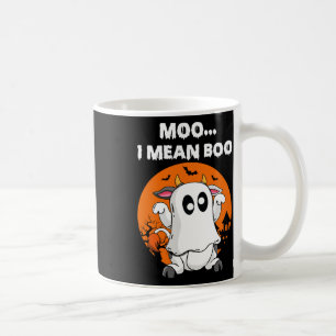 Ghost Koe Moo I Mean Boo Halloween Funny Koe Lover Koffiemok
