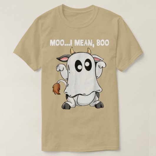 Ghost Koe Moo I Mean Boo Halloween, Koe Lover T-shirt (Design voorkant)