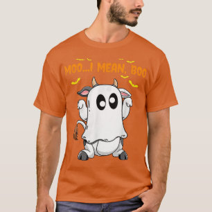 Ghost Koe Moo I Mean Boo Pumpkin Moon Easy Hwe T-shirt