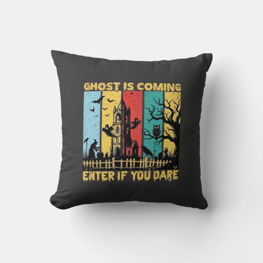 Ghost komt Halloween spookhuis heks Uil_ Kussen (Voorkant)