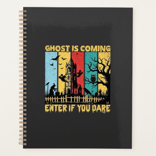 Ghost komt Halloween spookhuis heks Uil_ Planner (Voorkant)