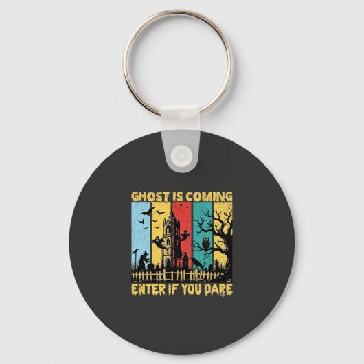 Ghost komt Halloween spookhuis heks Uil_ Sleutelhanger (Voorkant)