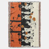 Ghost Kostuum Jack O Lantern Black Cat Bat Uil Deken (Voorkant Verticaal)