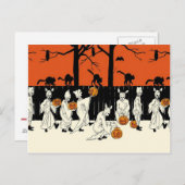Ghost Kostuum Jack O Lantern Black Cat Owl Bat Briefkaart (Voorkant / Achterkant)