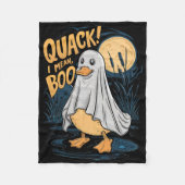 Ghost kostuum Schattige Duck Quack Ik bedoel Boo S Fleece Deken (Voorkant)