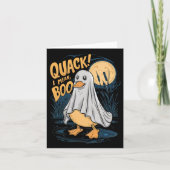 Ghost kostuum Schattige Duck Quack Ik bedoel Boo S Kaart (Voorkant)