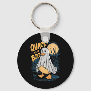 Ghost kostuum Schattige Duck Quack Ik bedoel Boo S Sleutelhanger
