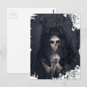 Ghost Lady Haunting Skull Skeleton Briefkaart (Voorkant / Achterkant)
