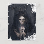 Ghost Lady Haunting Skull Skeleton Briefkaart (Voorkant)