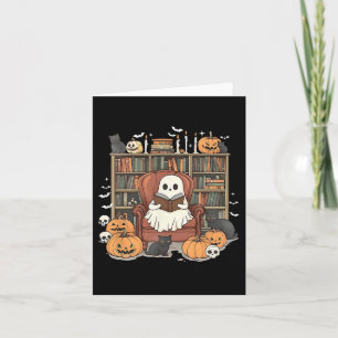 Ghost Library Halloween Boeken lezen Boeken Lover Kaart
