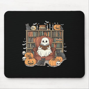 Ghost Library Halloween Boeken lezen Boeken Lover Muismat