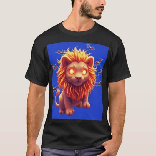 Ghost Lion Halloween T-Shirt for Spooky Animal lov (Voorkant)
