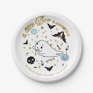 Ghost Little Boo Halloween Boy Baby shower Papieren Bordje