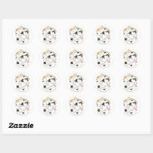 Ghost Little Boo Halloween Girl Baby shower Ronde Sticker (Vel)