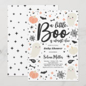 Ghost Little Boo is te danken aan Halloween Baby s Kaart (Voorkant / Achterkant)