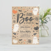 Ghost Little Boo is te danken aan Halloween Baby s Kaart (Staand voorkant)