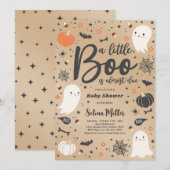 Ghost Little Boo is te danken aan Halloween Baby s Kaart (Voorkant / Achterkant)