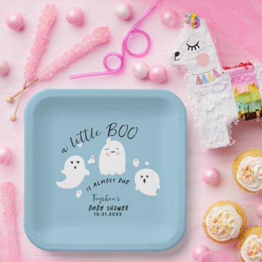 Ghost Little Boy Halloween Baby shower Papieren Bordje (Feest)