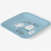 Ghost Little Boy Halloween Baby shower Papieren Bordje (Gebogen)