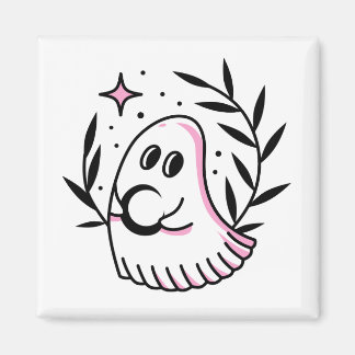 Ghost Logo Magnet Roze en Zwart