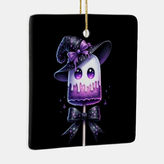 Ghost Lollipop Keramisch Ornament (Rechts)