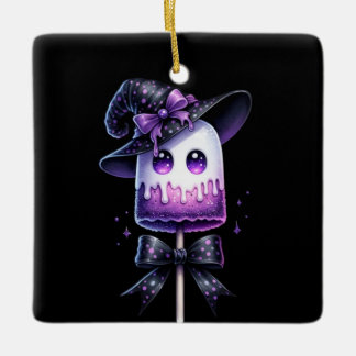 Ghost Lollipop Keramisch Ornament