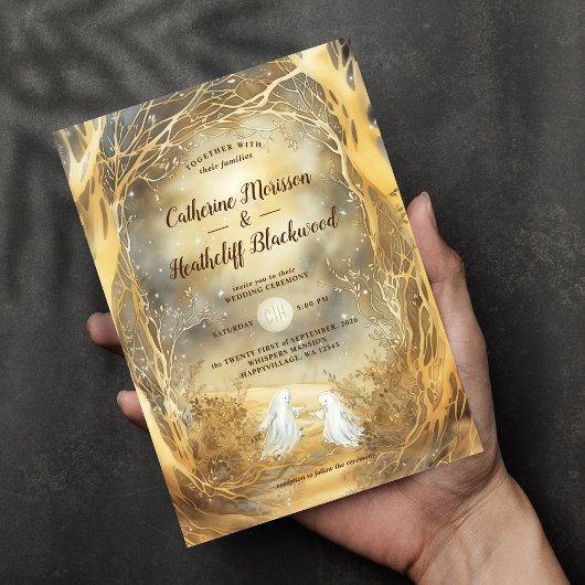 Ghost Love bruiloft uitnodiging