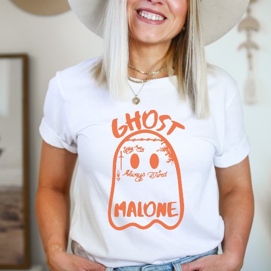Ghost Malone Pun T-Shirt – Herfst + Halloween Vers