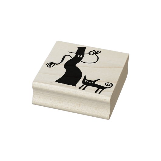 Ghost man- en kattenstempel rubberstempel (Stempel)