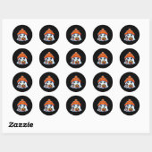 Ghost Mannen Halloween Ronde Sticker (Vel)