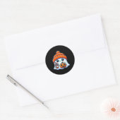 Ghost Mannen Halloween Ronde Sticker (Envelop)