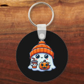 Ghost Mannen Halloween Sleutelhanger (Voorkant)