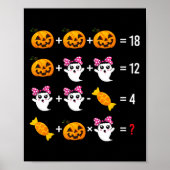 Ghost Mathematics Halloween Schattige Spook Poster (Voorkant)