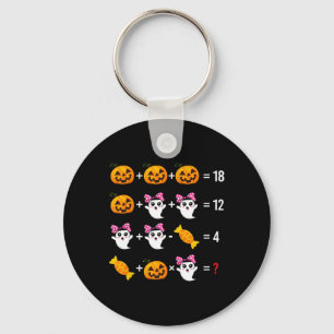 Ghost Mathematics Halloween Schattige Spook Sleutelhanger