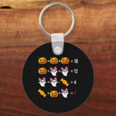 Ghost Mathematics Halloween Schattige Spook Sleutelhanger (Voorkant)