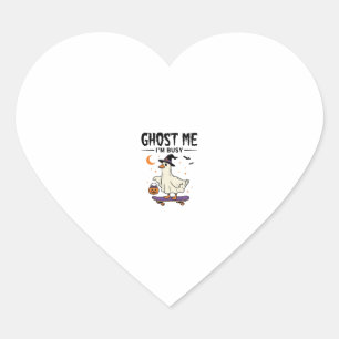 Ghost Me Ik Ben Busy Halloween Gans Skateboard Hart Sticker