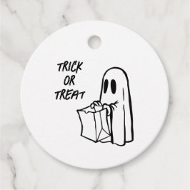 Ghost met Bag Trick or treat Bedankjes Labels