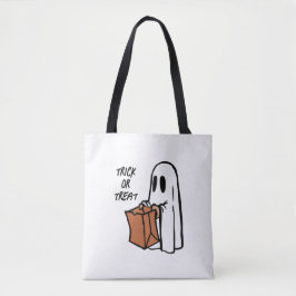 Ghost met Bag Trick or treat Snoep Canvas tas
