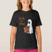 Ghost met Bag Trick or treat T-shirt (Voorkant)