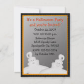 Ghost met Ballons Halloween Party Invitation Kaart (Achterkant)