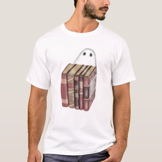 Ghost met Boeken T-Shirt (Voorkant)