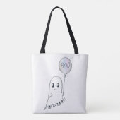 Ghost met een Boo Baloon Canvas tas (Achterkant)