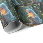 Ghost met een verjaardagscupcake cadeaupapier (Rol Hoek)