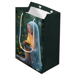 Ghost met een verjaardagscupcake medium cadeauzakje