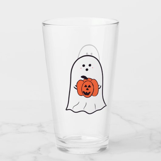 Ghost met Jack-o-Lantern Glas (Achterkant)