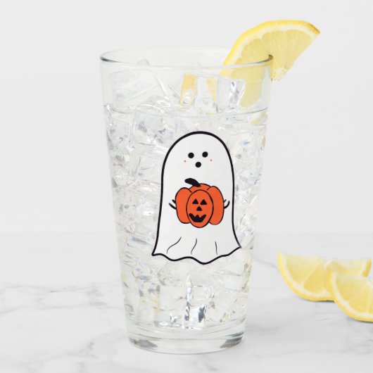 Ghost met Jack-o-Lantern Glas (Achterkant ijs)